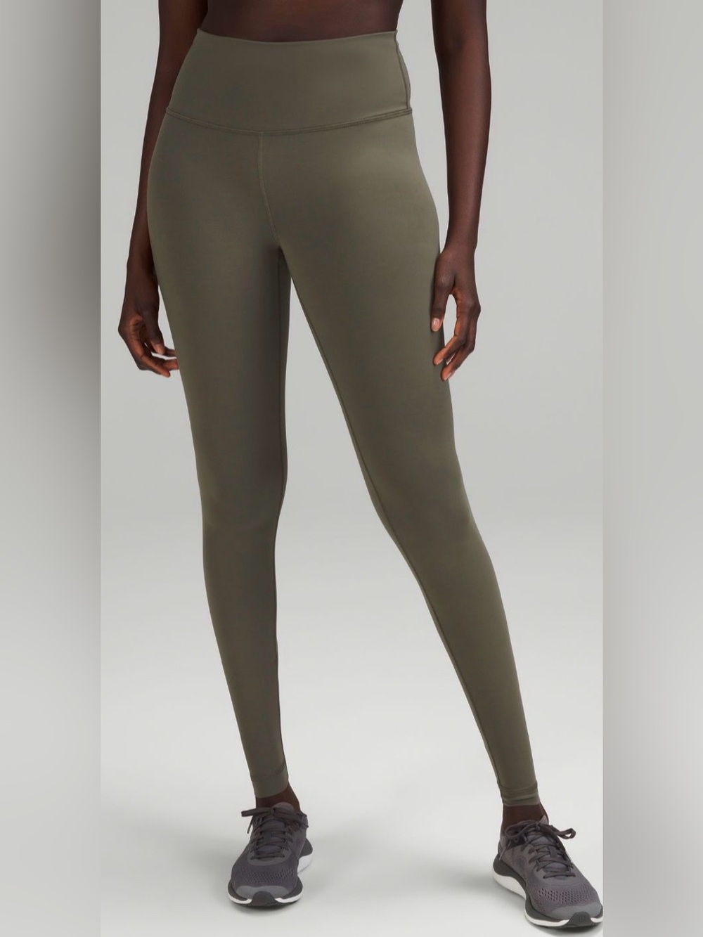 Lululemon Wunder Train Hugh Rise Tight, 28”, Army Green, sz 6